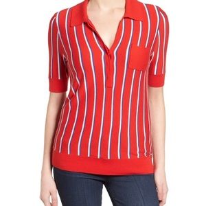 Halogen, soft striped polo in size medium